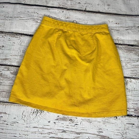 BDG Bright Yellow Front Zipper Skirt Size XS - Picture 5 of 9